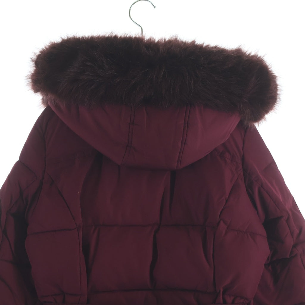 MICHAEL KORS(マイケルコース) フェイクファー フーデッド ダウンジャケット ボルドー レディース 77C5471M42