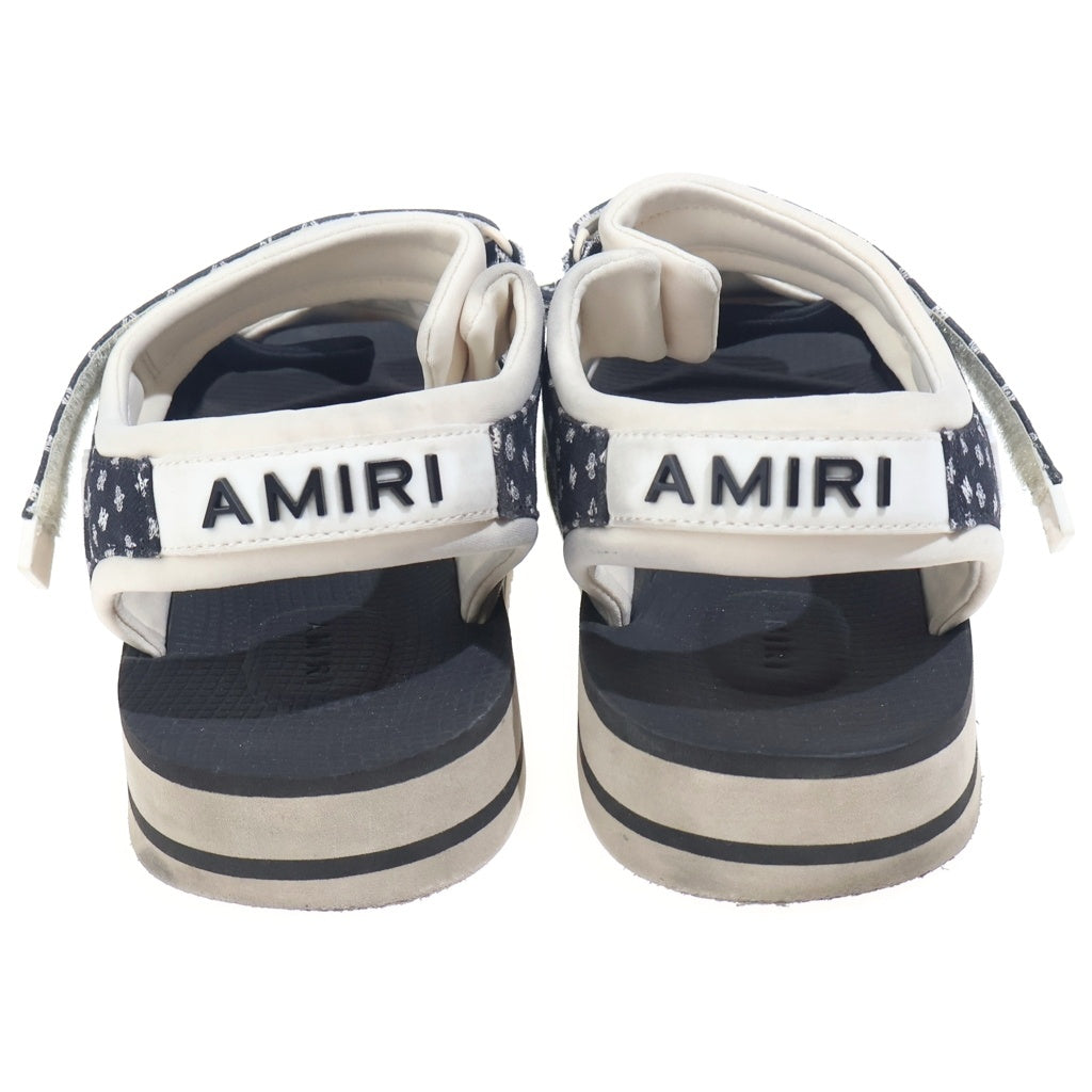 AMIRI(アミリ) エムエーサンダル ペイズリー ロゴ フラットサンダル シューズ ブラック/ホワイト