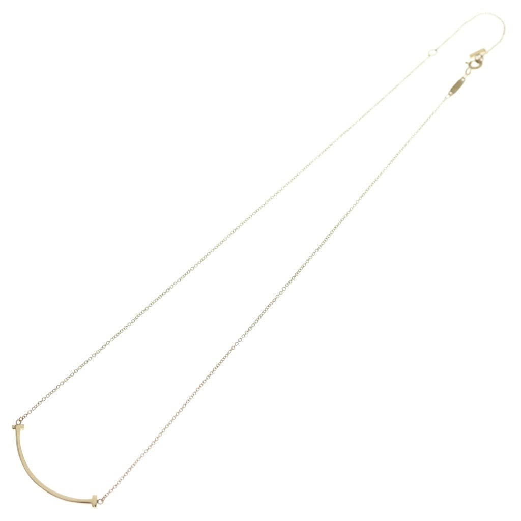 TIFFANY & Co.(ティファニー) Tスマイル Au750 ネックレス スモール ペンダント チェーン ゴールド レディース