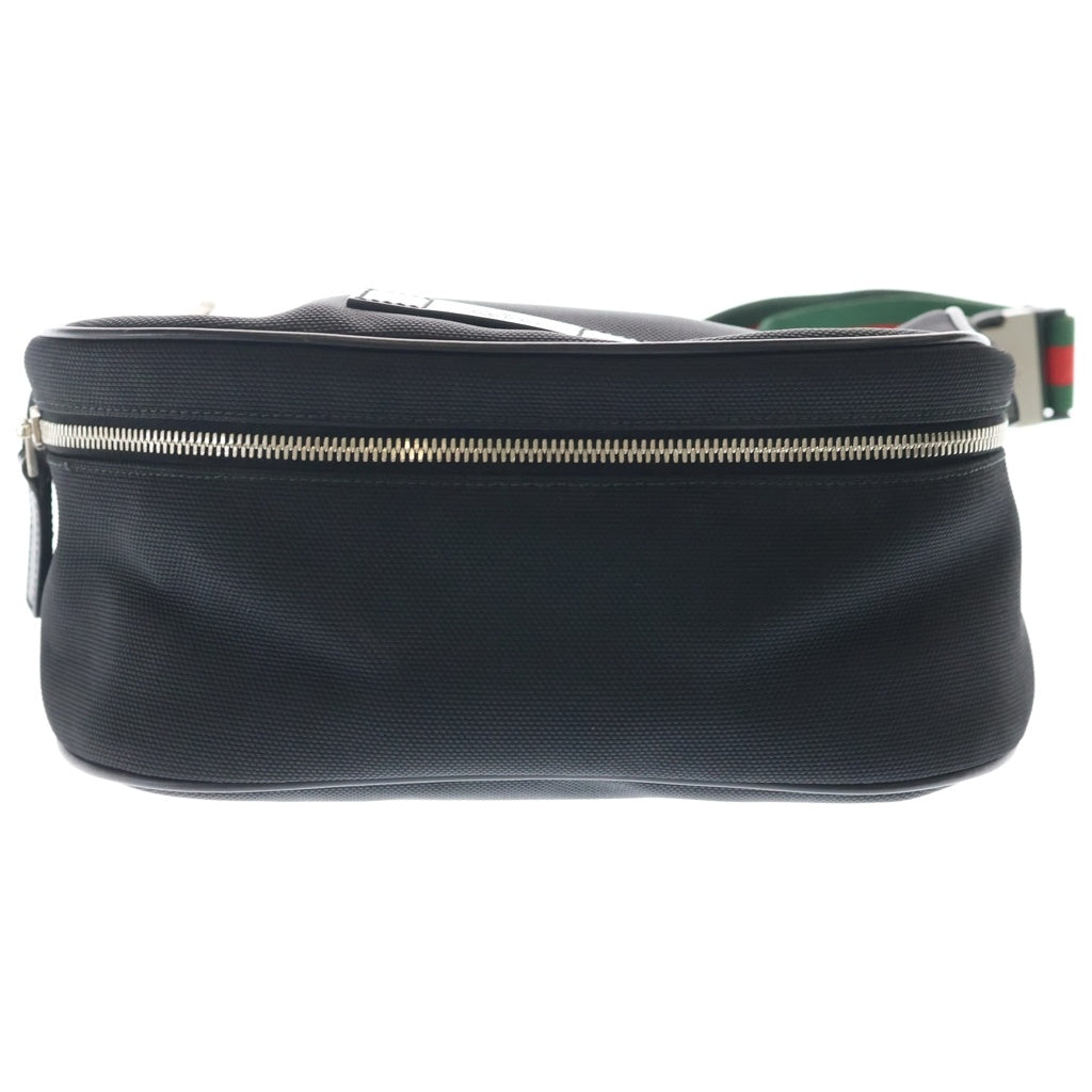 GUCCI(グッチ) シェリーライン ナイロン×レザー ボディバッグ ウエストバッグ 630920 ブラック