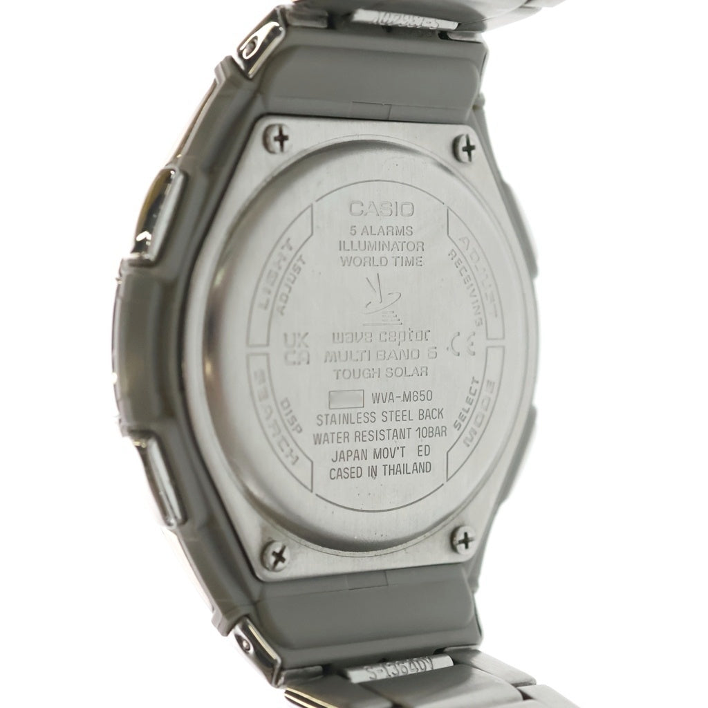 CASIO(カシオ) ウェーブセプター MULTIBAND6 デジタル アナログ タフソーラー 腕時計 シルバー WVA-M650D-1A2JF