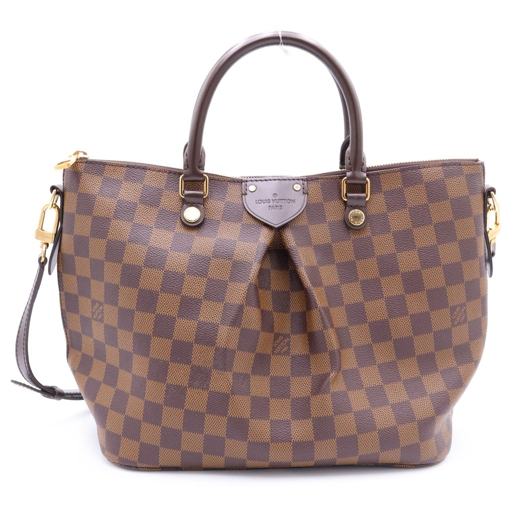 LOUIS VUITTON(ルイヴィトン) ダミエ エベヌ シエナMM PVC レザー 2WAY ショルダーバッグ トートバッグ N41546 ブラウン レディース