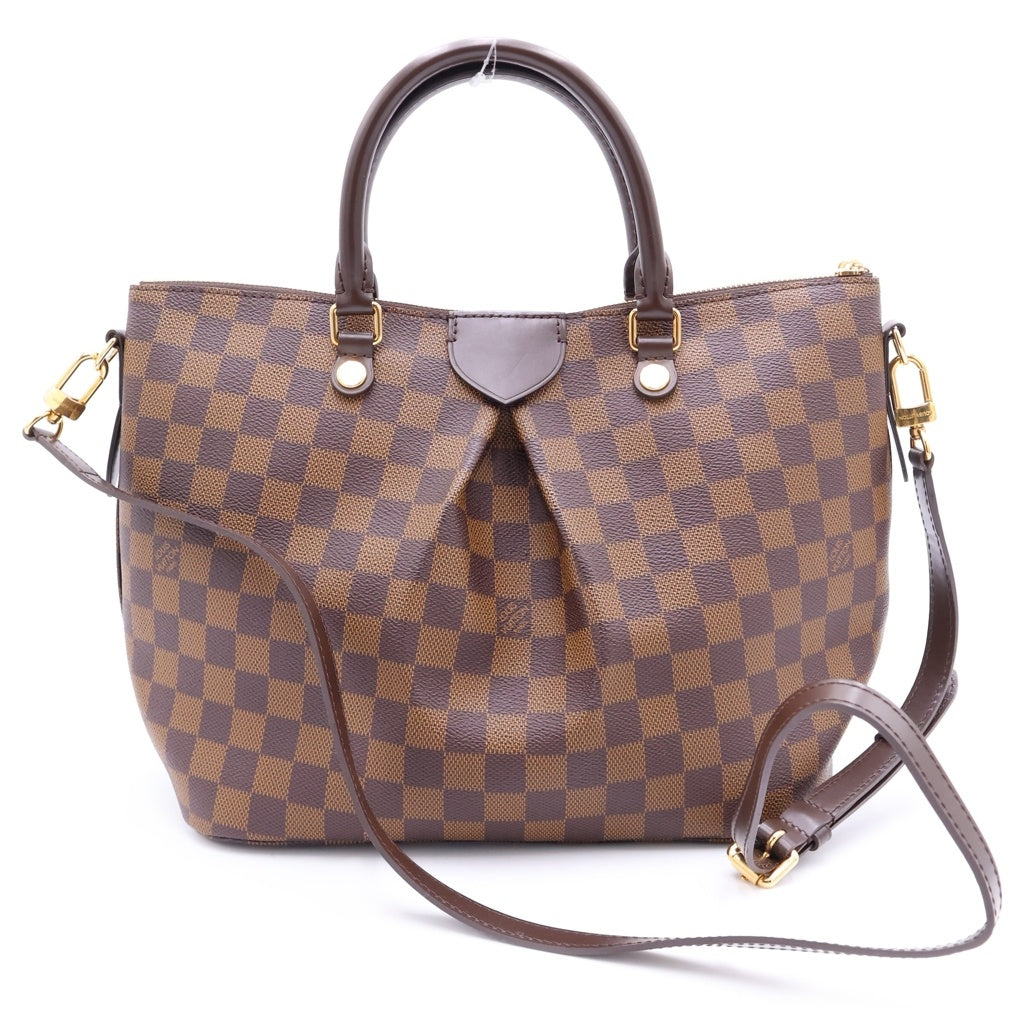 LOUIS VUITTON(ルイヴィトン) ダミエ エベヌ シエナMM PVC レザー 2WAY ショルダーバッグ トートバッグ N41546 ブラウン レディース