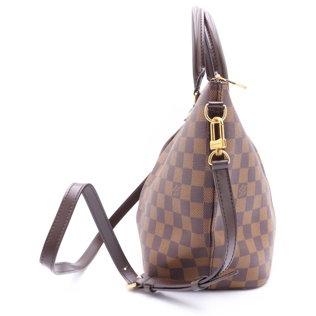 LOUIS VUITTON(ルイヴィトン) ダミエ エベヌ シエナMM PVC レザー 2WAY ショルダーバッグ トートバッグ N41546 ブラウン レディース