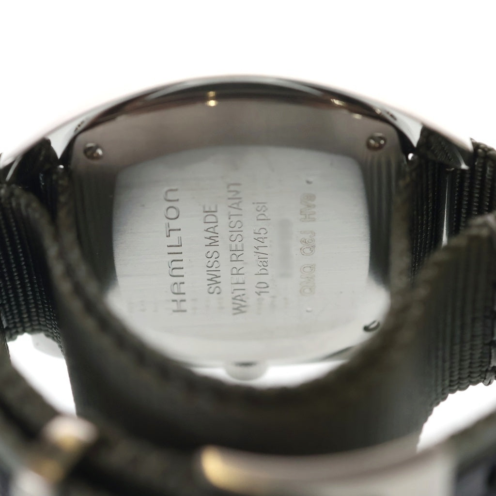 HAMILTON(ハミルトン) カーキ アビエーション パイロット パイオニア SS×ナイロン ステンレス 手巻き 腕時計 H764190 黒文字盤