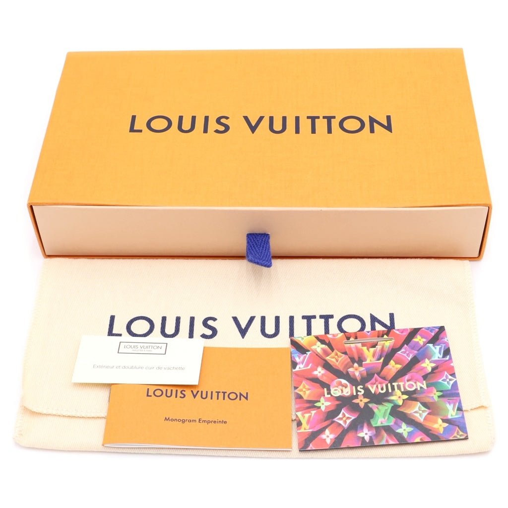 LOUIS VUITTON(ルイヴィトン) モノグラムアンプラント ポルトフォイユ・エミリー 長財布 ウォレット レザー ノワール レザー M62369 RFID