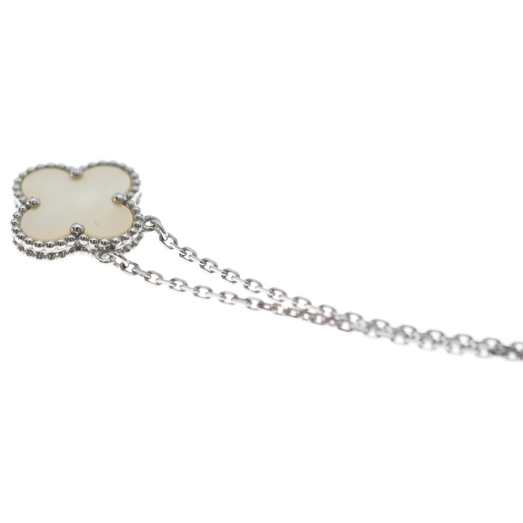 Van Cleef & Arpels(ヴァンクリーフアンドアーペル) ヴィンテージアルハンブラ マザーオブパール ネックレス Au750 5.6g JD631253 箱 レディース