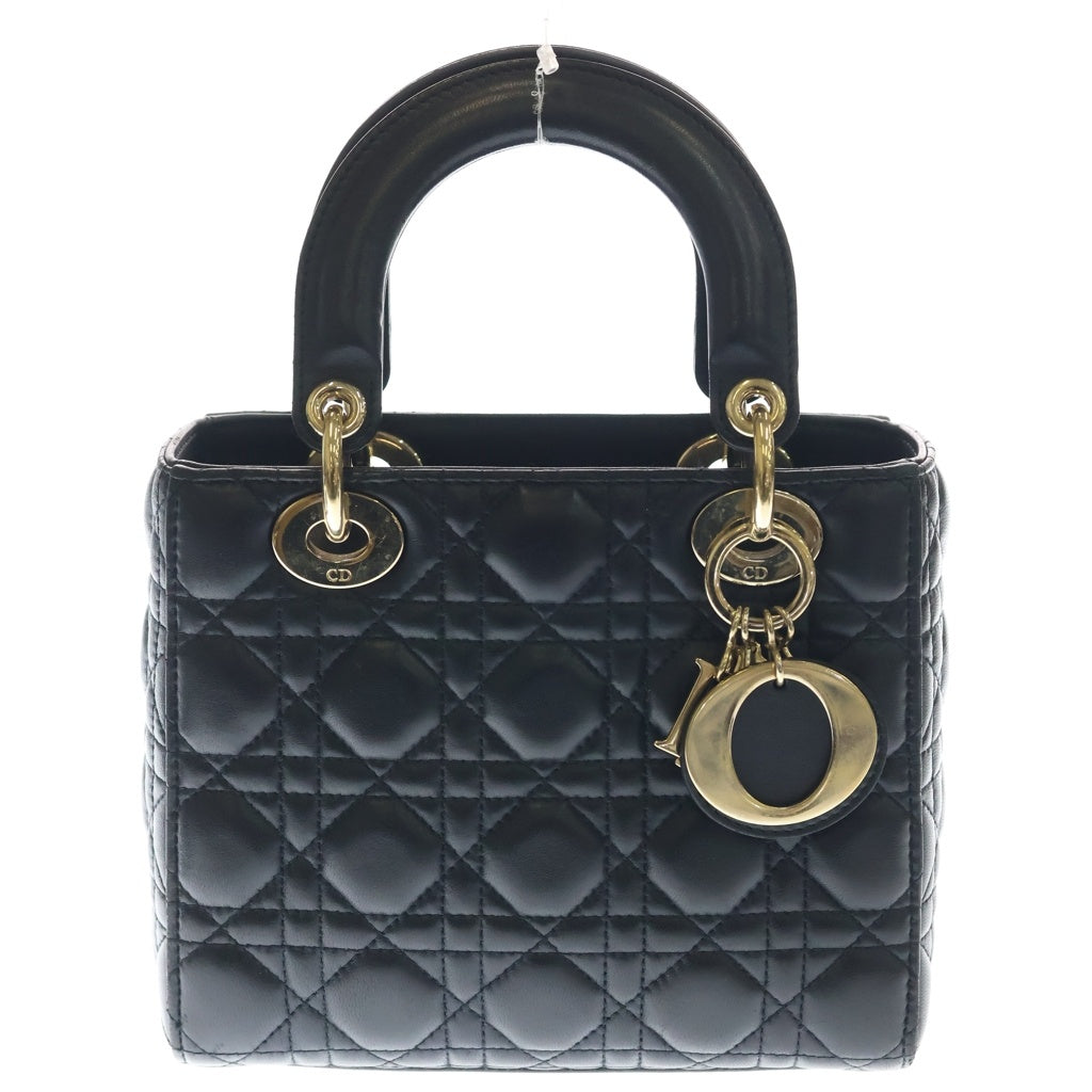 Christian Dior(クリスチャンディオール) ABC マイレディディオール スモール 黒 ラム ID-0211 レディース