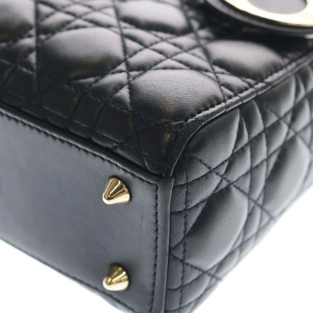 Christian Dior(クリスチャンディオール) ABC マイレディディオール スモール 黒 ラム ID-0211 レディース