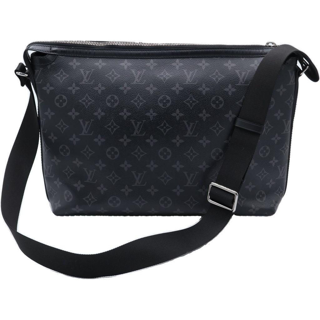 LOUIS VUITTON(ルイヴィトン) モノグラム エクリプス オディセ メッセンジャー PM ショルダーバッグ ブラック PVC M44223 シルバー金具 レディース