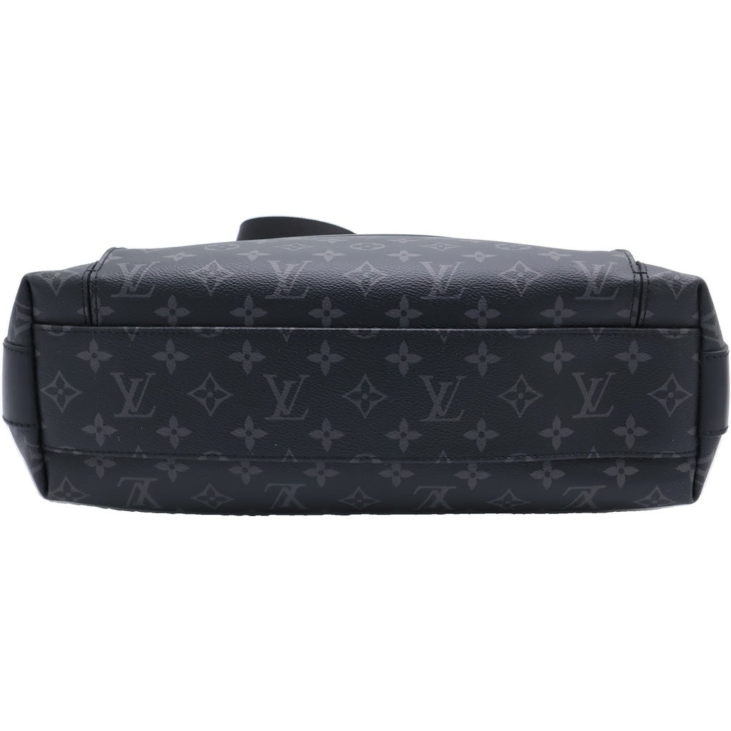 LOUIS VUITTON(ルイヴィトン) モノグラム エクリプス オディセ メッセンジャー PM ショルダーバッグ ブラック PVC M44223 シルバー金具 レディース