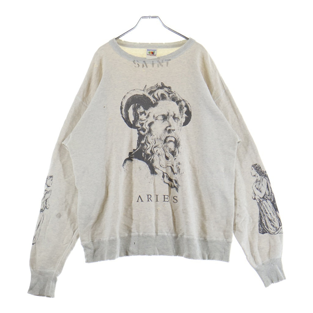 SAINT MICHAEL(セントマイケル) 23AW セントマイケル×アリーズ クルーネックスウェット トレーナー アイボリー SM-A23-0000-023