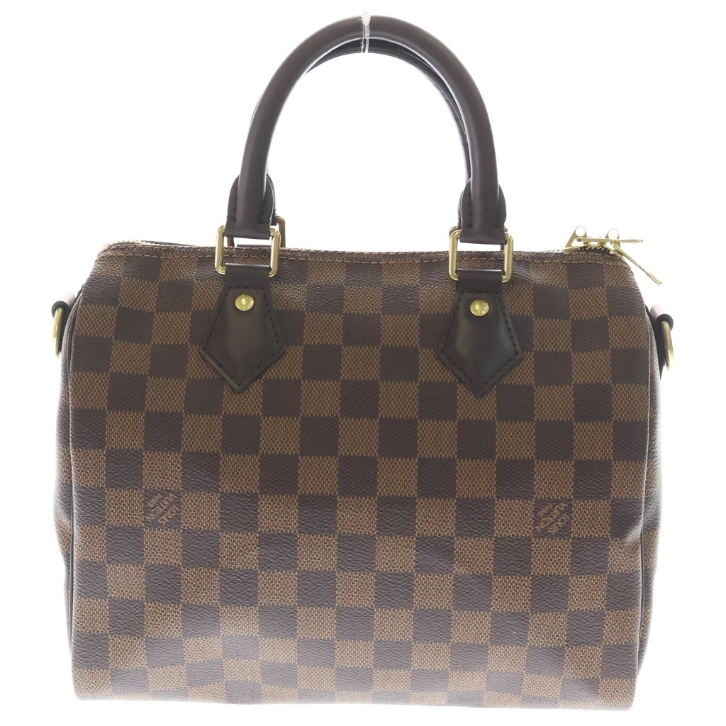 LOUIS VUITTON(ルイヴィトン) ダミエ スピーディーバンドリエール25 PVC レザー 2WAY ショルダーバッグ ハンドバッグ ボストンバッグ ICタイプ N41368 ブラウン レディース
