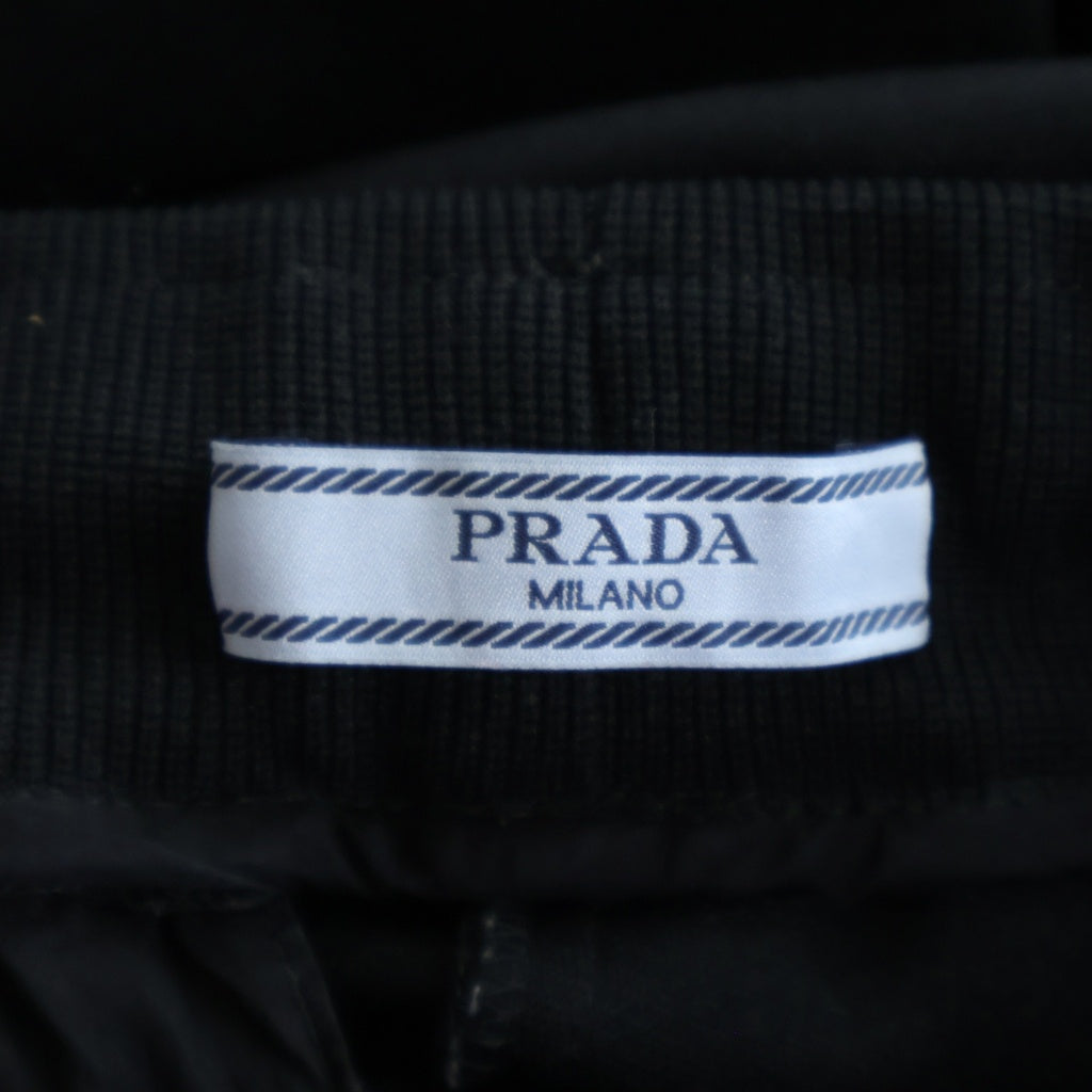PRADA(プラダ) サイドラインナイロントラックパンツ ブラック #36S ACS1 2018 479