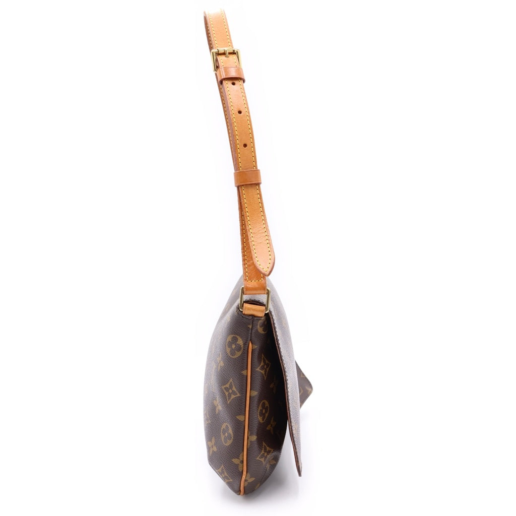 LOUIS VUITTON(ルイヴィトン) モノグラム ミュゼットタンゴ PVC レザー ショルダーバッグ ブラウン M51257 レディース