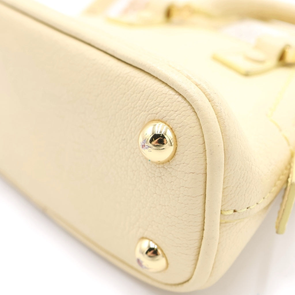 Maison Martin Margiela(メゾンマルタンマルジェラ) 5AC ベビー レザー ゴールド金具 チェーン ミニハンドバッグ ショルダーバッグ イエロー レディース