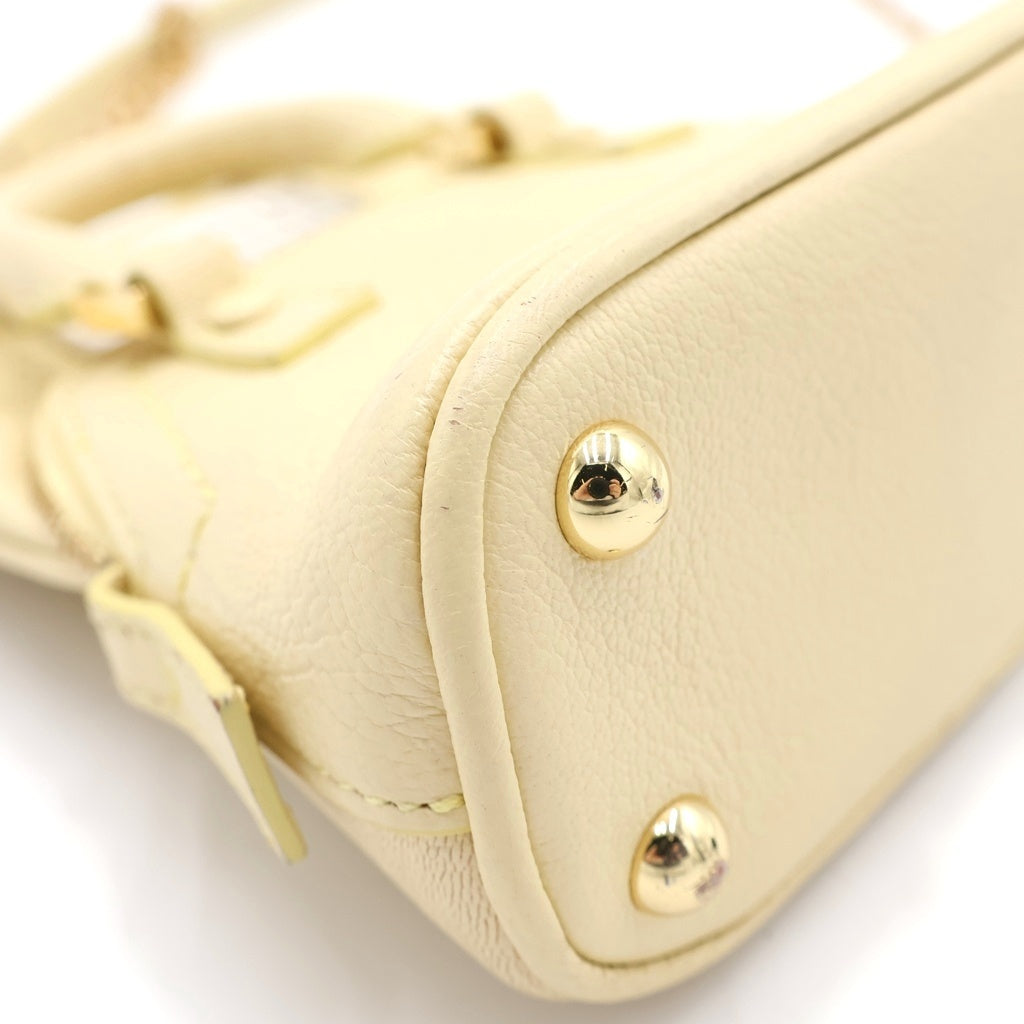 Maison Martin Margiela(メゾンマルタンマルジェラ) 5AC ベビー レザー ゴールド金具 チェーン ミニハンドバッグ ショルダーバッグ イエロー レディース