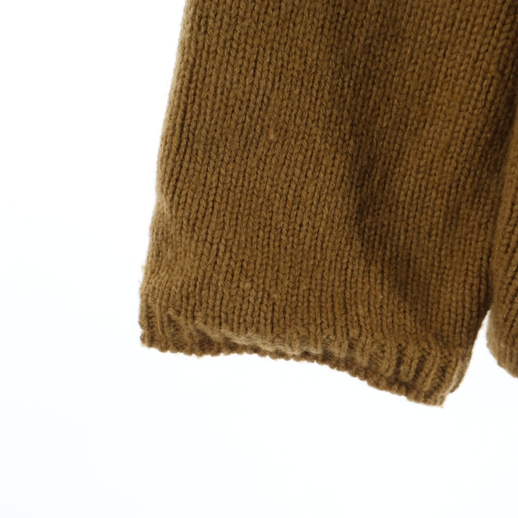 BURBERRY(バーバリー) BLUE LABEL ウールニットブルゾン ジャケット 裏地ノヴァチェック ロゴ刺繍 ジップアップ ブラウン FBF53-690 レディース