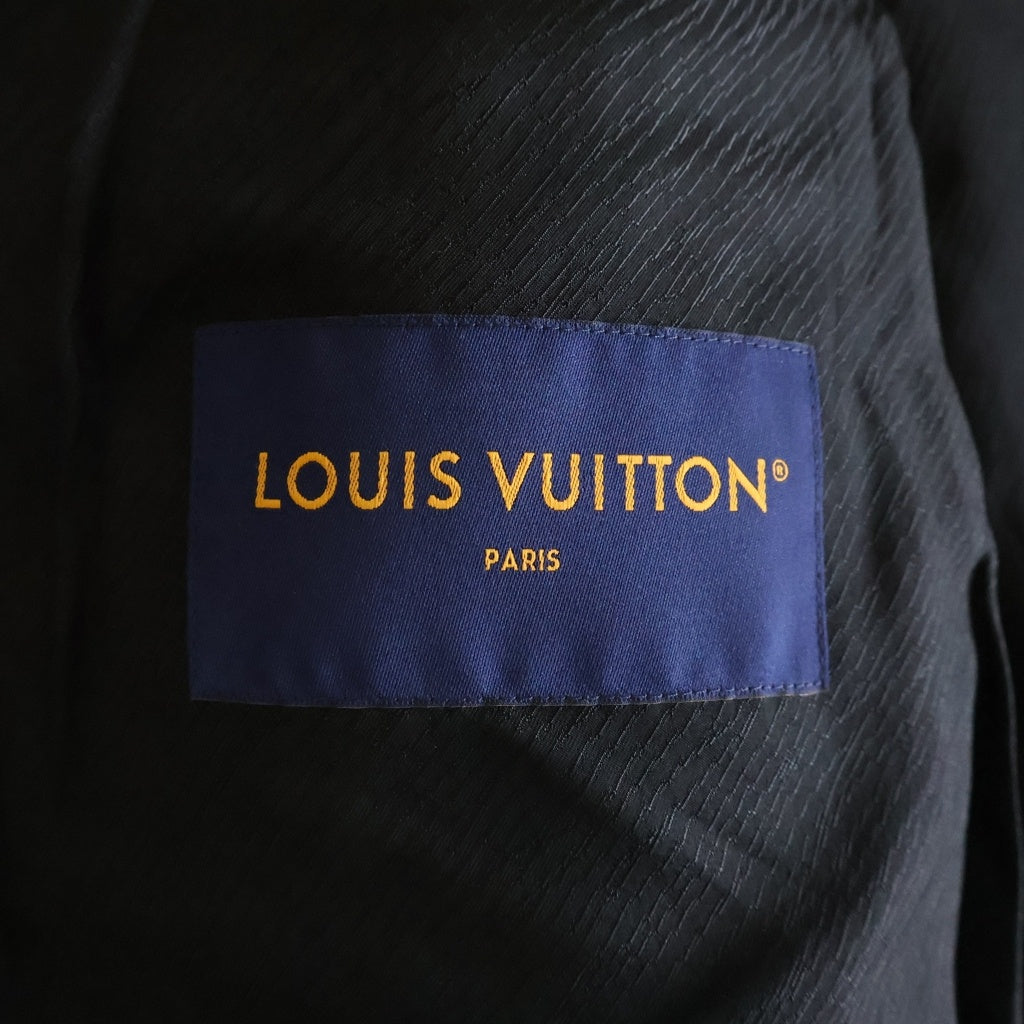 LOUIS VUITTON(ルイヴィトン) 26SS MNG MACRO MIX LEATHER WORKWEAR BLOUSON モノグラム ミックスレザー ワークウェアブルゾン レザー切り替え ブラック 1AIWFE