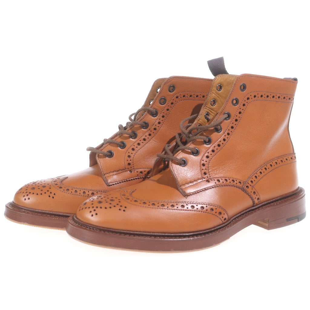 Tricker's(トリッカーズ) MALTON モールトン メダリオン ブローグ カントリー ショートブーツ シューズ ブラウン M2508