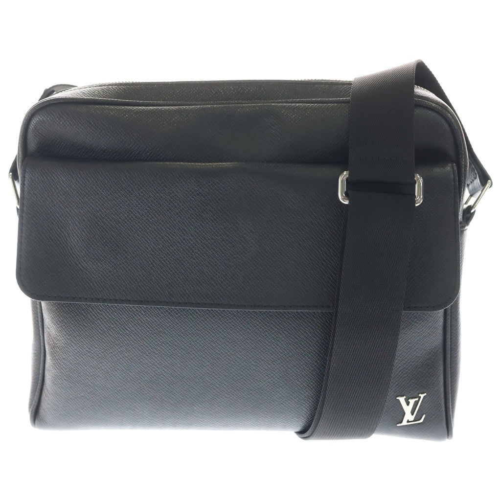 LOUIS VUITTON(ルイヴィトン) タイガ アレックス・メッセンジャー ショルダーバッグ ブラック レザー M30260 シルバー金具 レディース