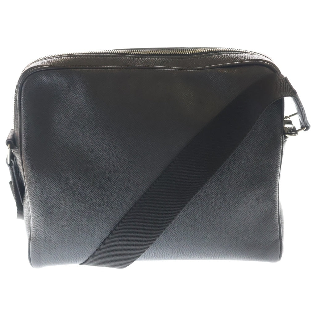 LOUIS VUITTON(ルイヴィトン) タイガ アレックス・メッセンジャー ショルダーバッグ ブラック レザー M30260 シルバー金具 レディース