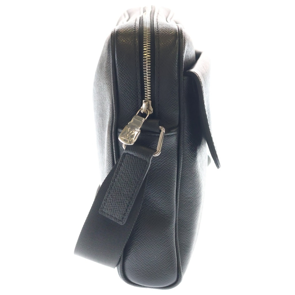 LOUIS VUITTON(ルイヴィトン) タイガ アレックス・メッセンジャー ショルダーバッグ ブラック レザー M30260 シルバー金具 レディース