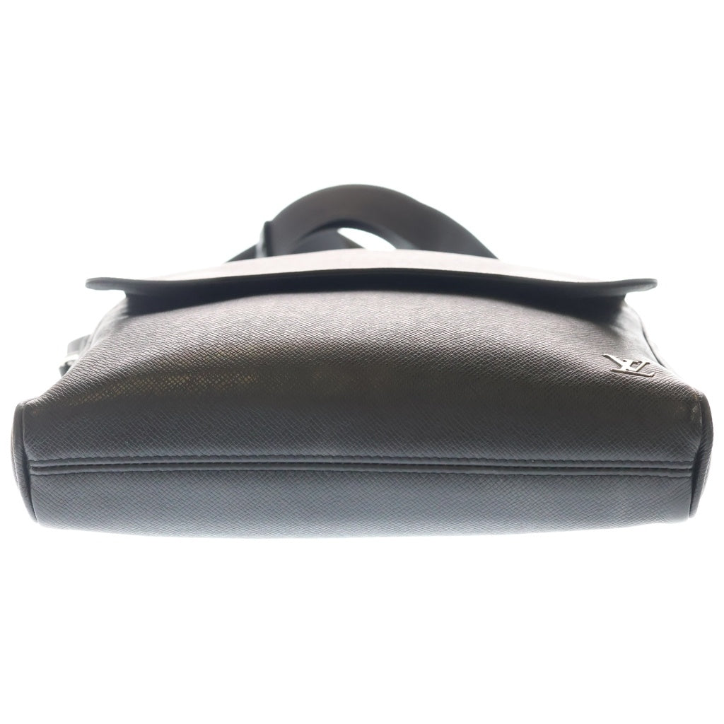 LOUIS VUITTON(ルイヴィトン) タイガ アレックス・メッセンジャー ショルダーバッグ ブラック レザー M30260 シルバー金具 レディース