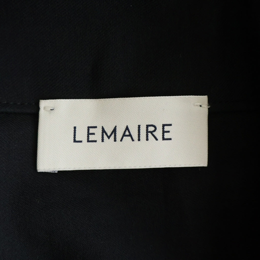 LEMAIRE(ルメール) Side Slit Long Skirt サイドスリット 変形ロングスカート コットン レーヨン ウール ブラック SK292 LF842 レディース