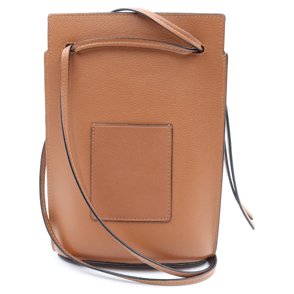 LOEWE(ロエベ) ダイスポケット タン ショルダーバッグ フォンショルダー ミニバッグ ブラウン クラシックカーフスキン レディース