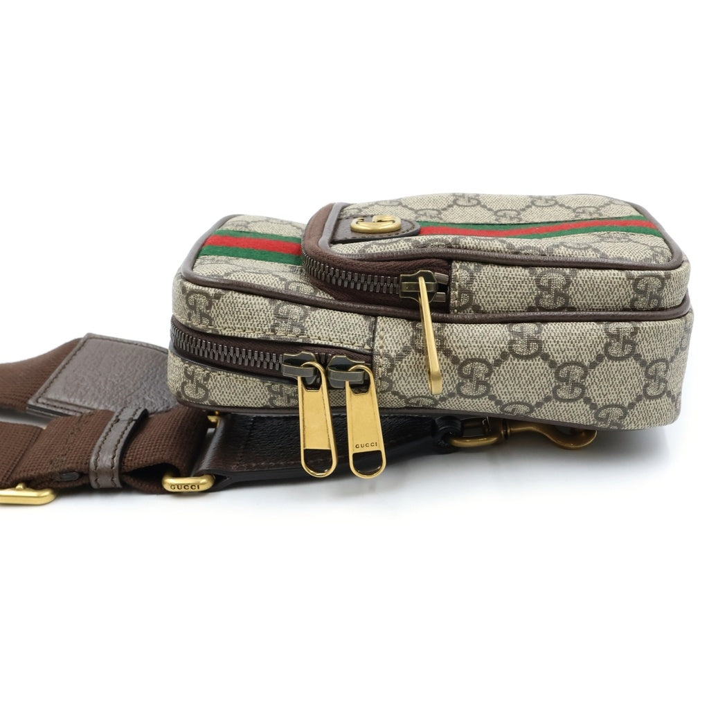 GUCCI(グッチ) GGスプリーム オフィディア ショルダーバッグ シェリーライン ゴールド金具 ブラウン 752565 レディース