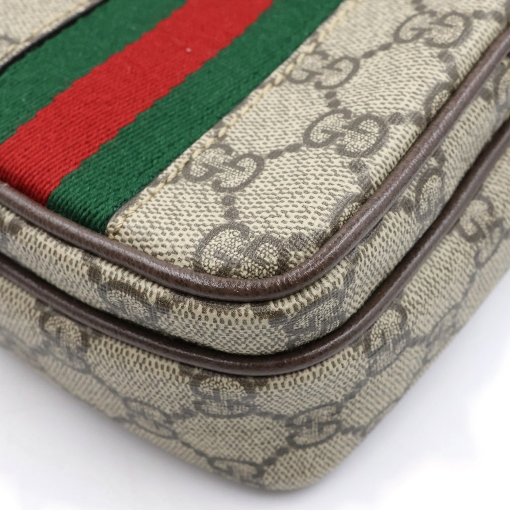 GUCCI(グッチ) GGスプリーム オフィディア ショルダーバッグ シェリーライン ゴールド金具 ブラウン 752565 レディース