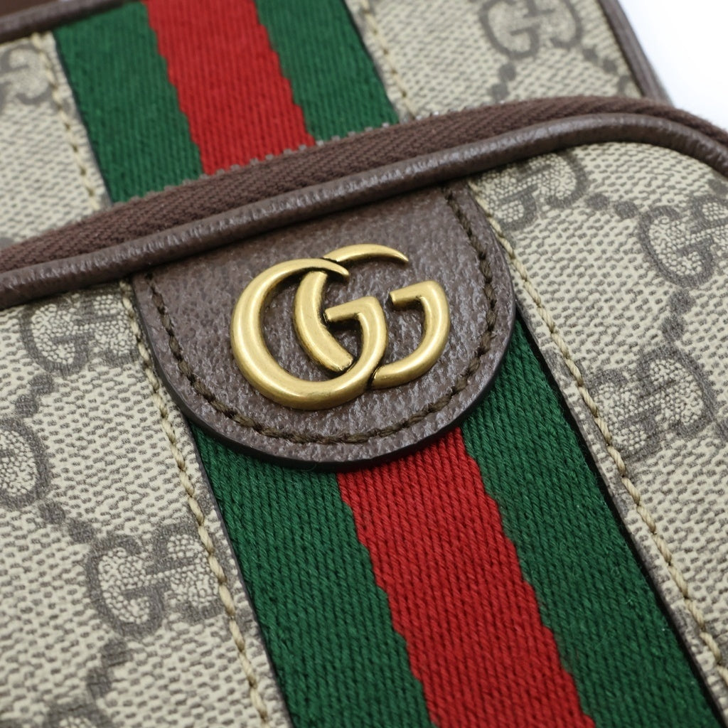 GUCCI(グッチ) GGスプリーム オフィディア ショルダーバッグ シェリーライン ゴールド金具 ブラウン 752565 レディース