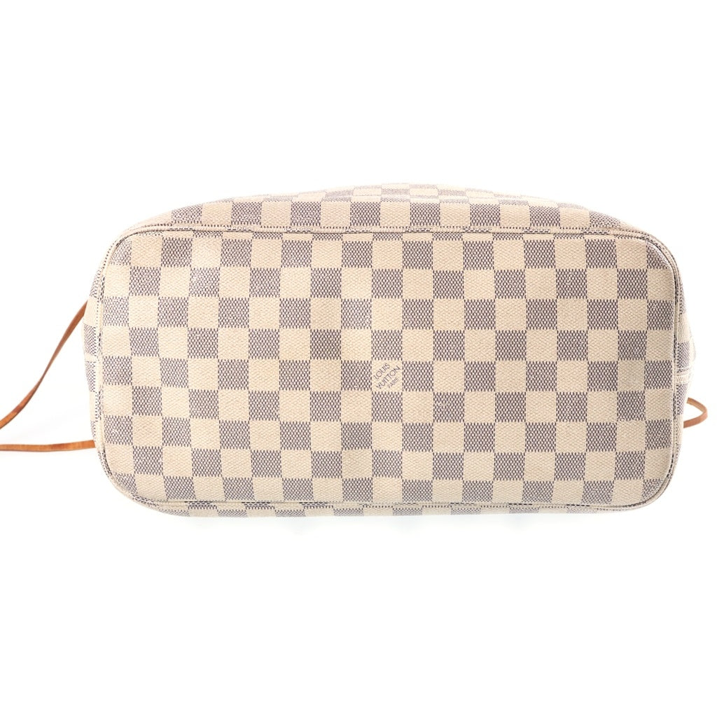 LOUIS VUITTON(ルイヴィトン) ネヴァーフルMM ダミエ ハンドバッグ トートバッグ アイボリー レザー×PVC N51107 ゴールド金具 レディース