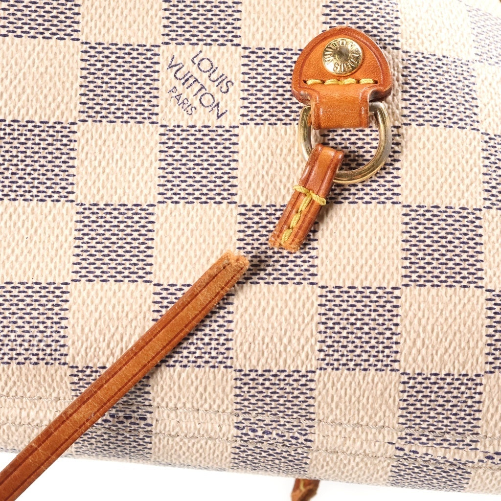 LOUIS VUITTON(ルイヴィトン) ネヴァーフルMM ダミエ ハンドバッグ トートバッグ アイボリー レザー×PVC N51107 ゴールド金具 レディース