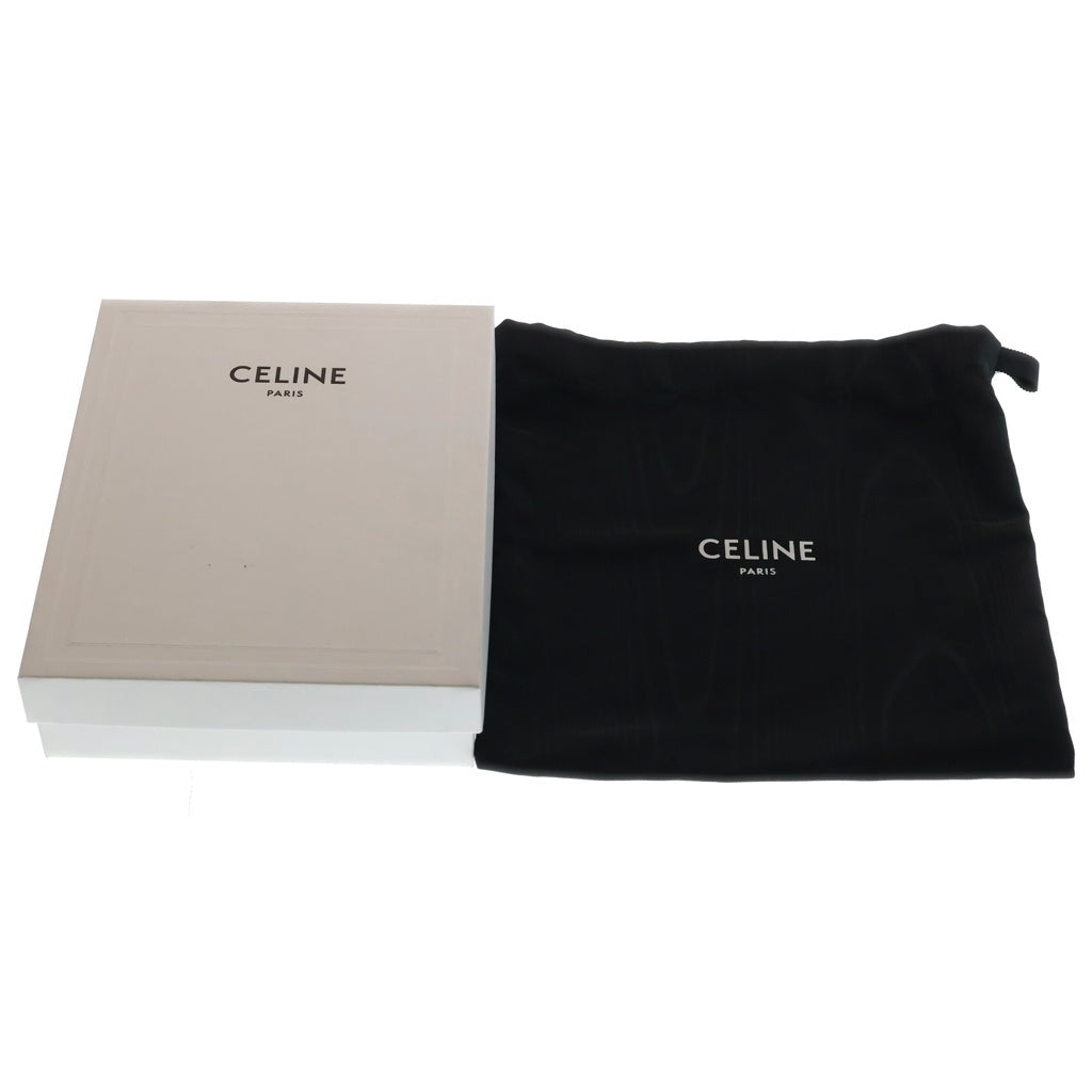 CELINE(セリーヌ) チェーンウォレット マーゴ トリオンフ シャイニーカーフスキン ゴールド金具 グレーブルー レディース