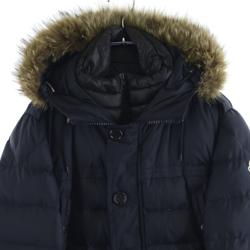 MONCLER(モンクレール) ミリタリー ファーダウンジャケット ブラック 132-091-41355-25 54654