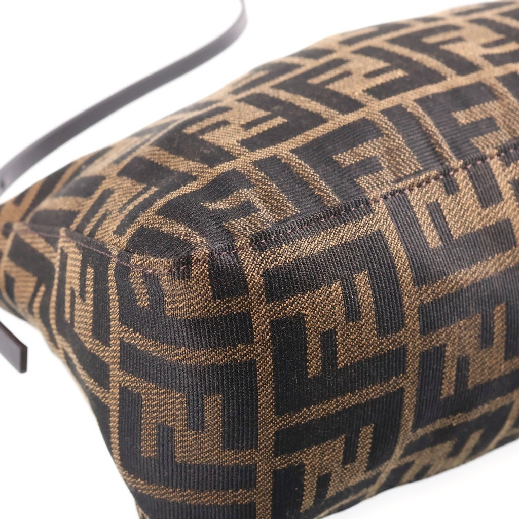 FENDI(フェンディ) ズッカ柄 ハンドバッグ ブラウン キャンバス×レザー 8BR156 レディース