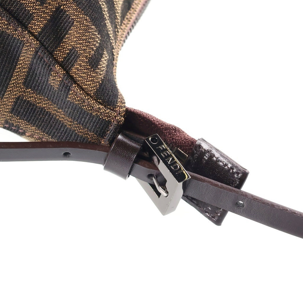 FENDI(フェンディ) ズッカ柄 ハンドバッグ ブラウン キャンバス×レザー 8BR156 レディース