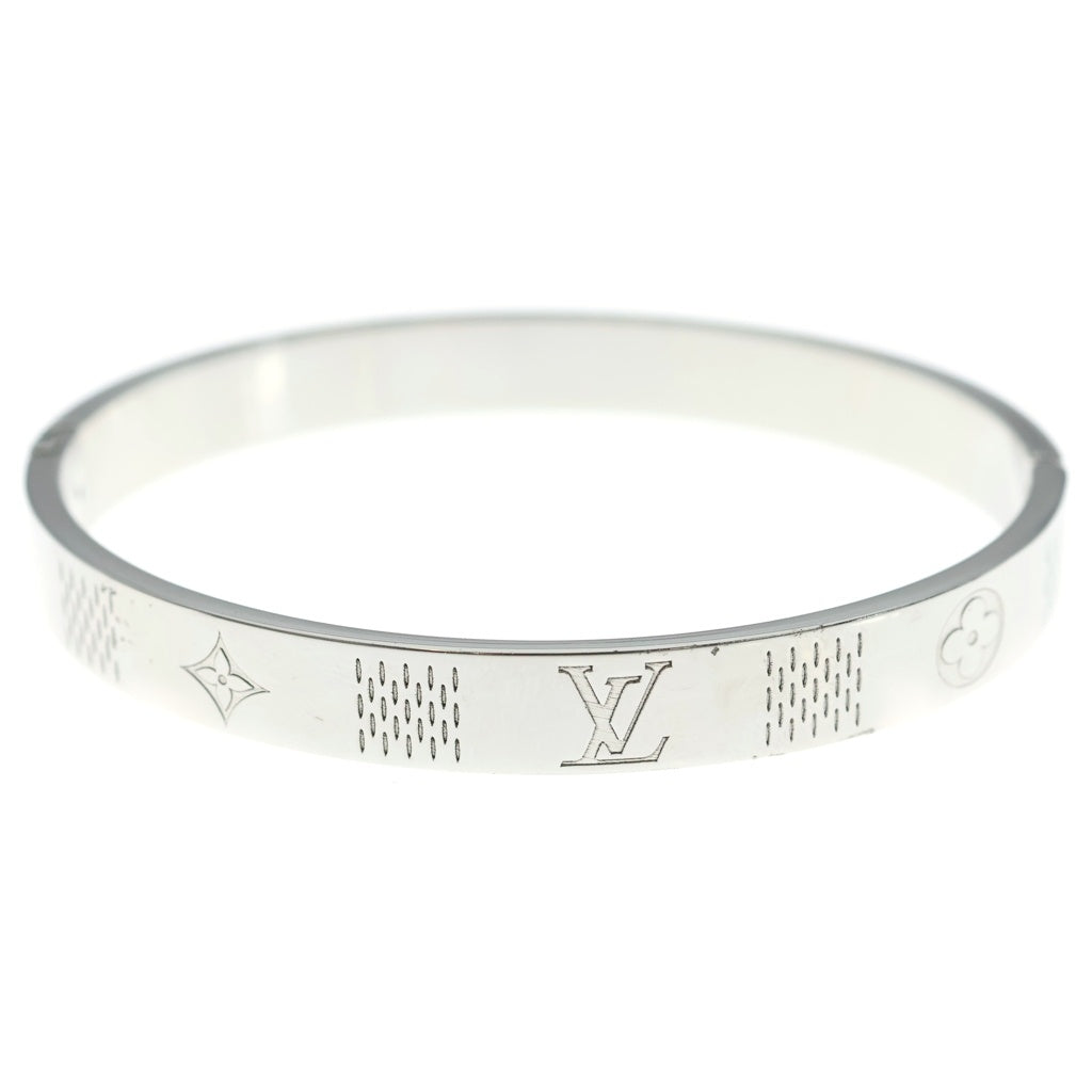 LOUIS VUITTON(ルイヴィトン) ダミエ ステープル バングル シルバー メタル M1387L レディース