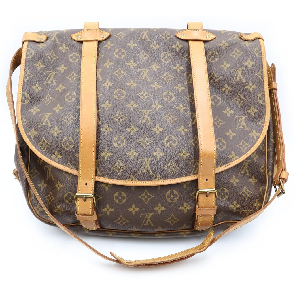 LOUIS VUITTON(ルイヴィトン) モノグラム ソミュール43 ショルダーバッグ ブラウン PVC×レザー M42252 レディース