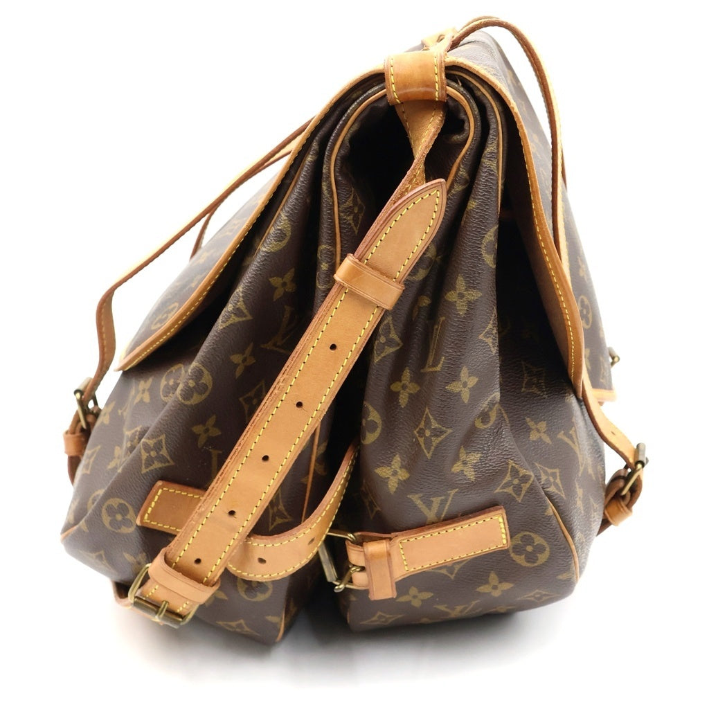 LOUIS VUITTON(ルイヴィトン) モノグラム ソミュール43 ショルダーバッグ ブラウン PVC×レザー M42252 レディース