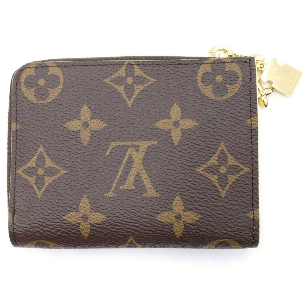 LOUIS VUITTON(ルイヴィトン) モノグラム ポルトフォイユ ノア コンパクト ウォレット 二つ折り財布 ブラウン×ライトイエロー レザー×PVC M29789 ゴールド金具 レディース