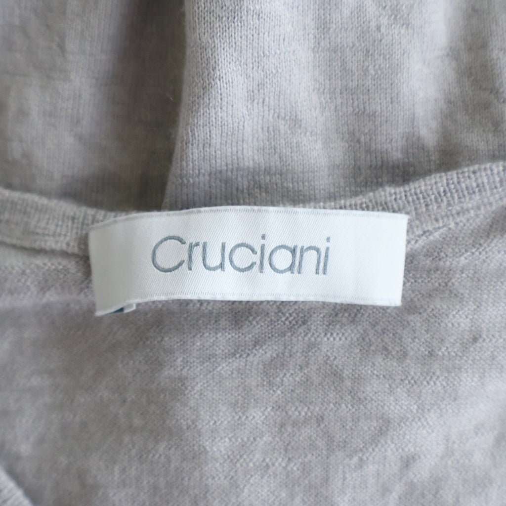 Cruciani(クルチアーニ) カシミヤ×シルク ニット 長袖 カーディガン #40 グレー レディース