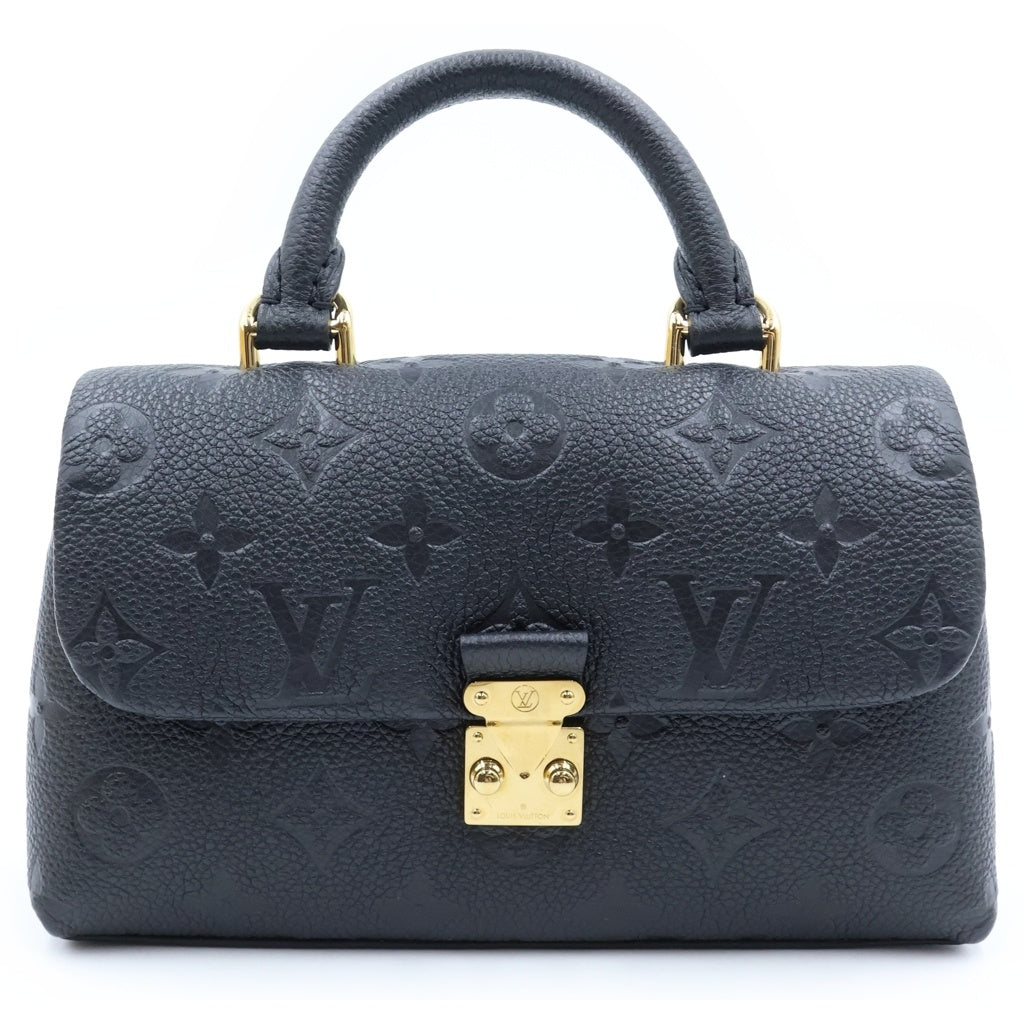 LOUIS VUITTON(ルイヴィトン) モノグラムアンプラント ナノマドレーヌ ハンドバッグ ショルダーバッグ ブラック レザー M12144 レディース