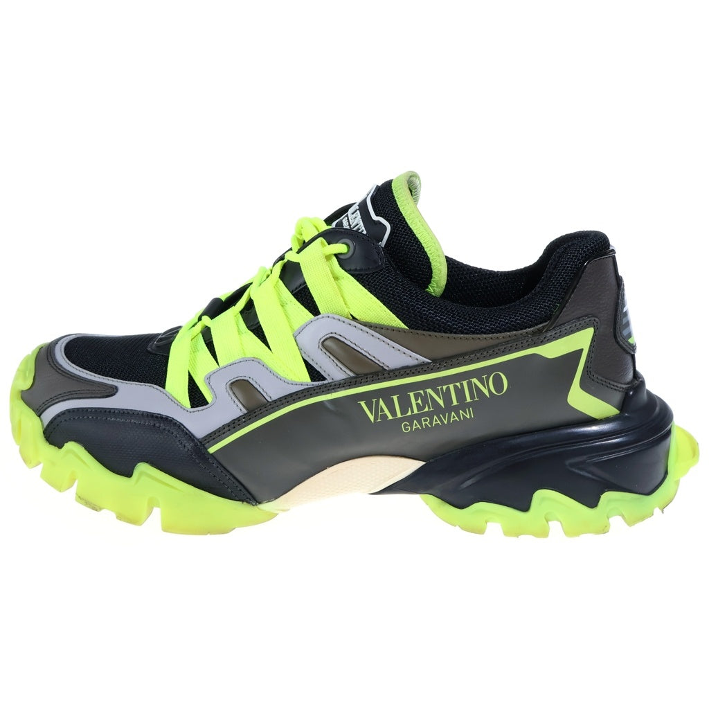 VALENTINO(ヴァレンティノ) ガラバーニ ダッドシューズ ハイカットスニーカー ブラック×ネオンイエロー #43
