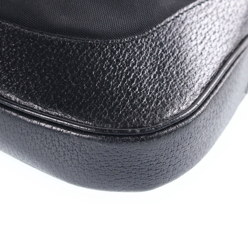 GUCCI(グッチ) ジャッキー ワンショルダーバッグ ハンドバッグ ブラック ナイロン×レザー 0013306 3444 シルバー金具 レディース