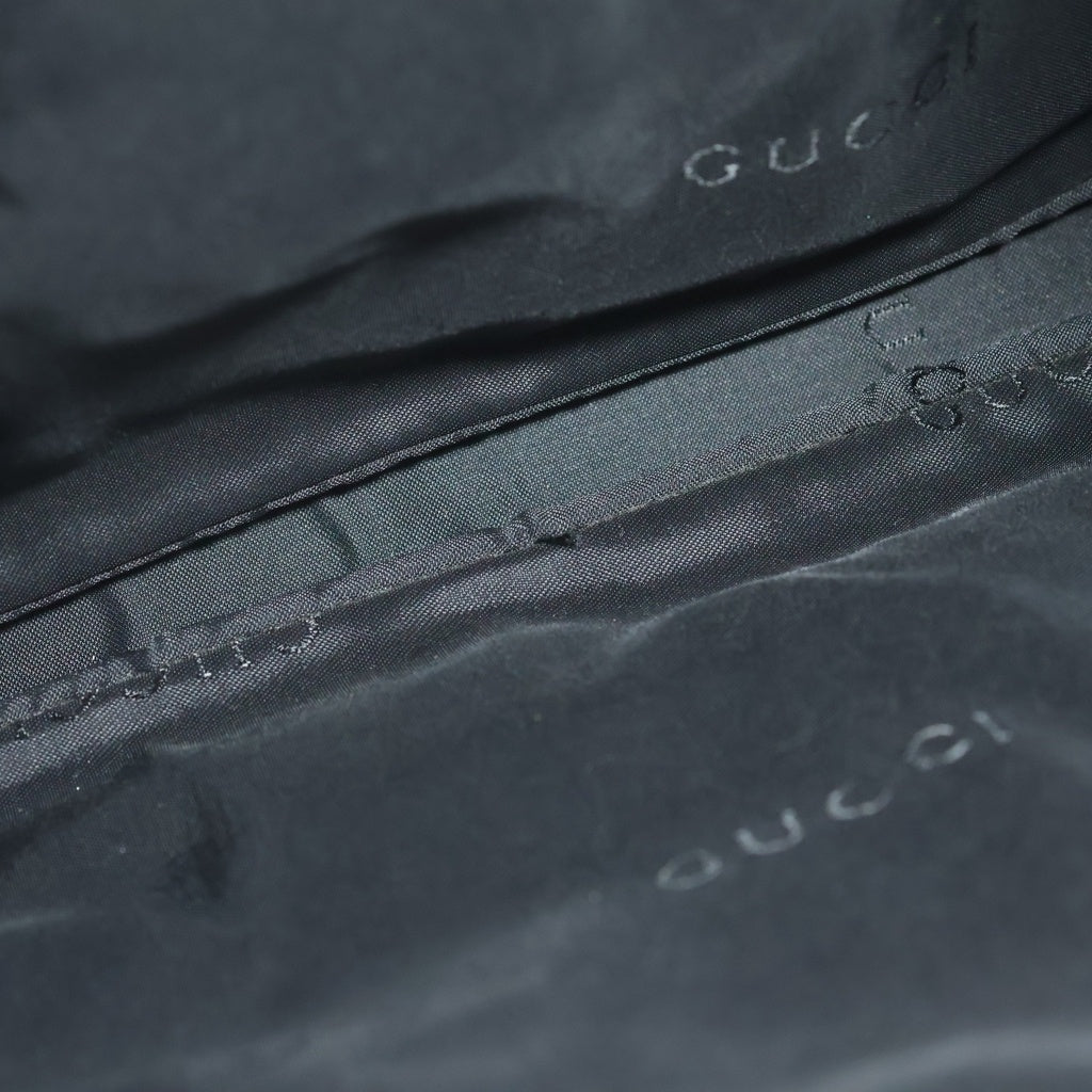 GUCCI(グッチ) ジャッキー ワンショルダーバッグ ハンドバッグ ブラック ナイロン×レザー 0013306 3444 シルバー金具 レディース
