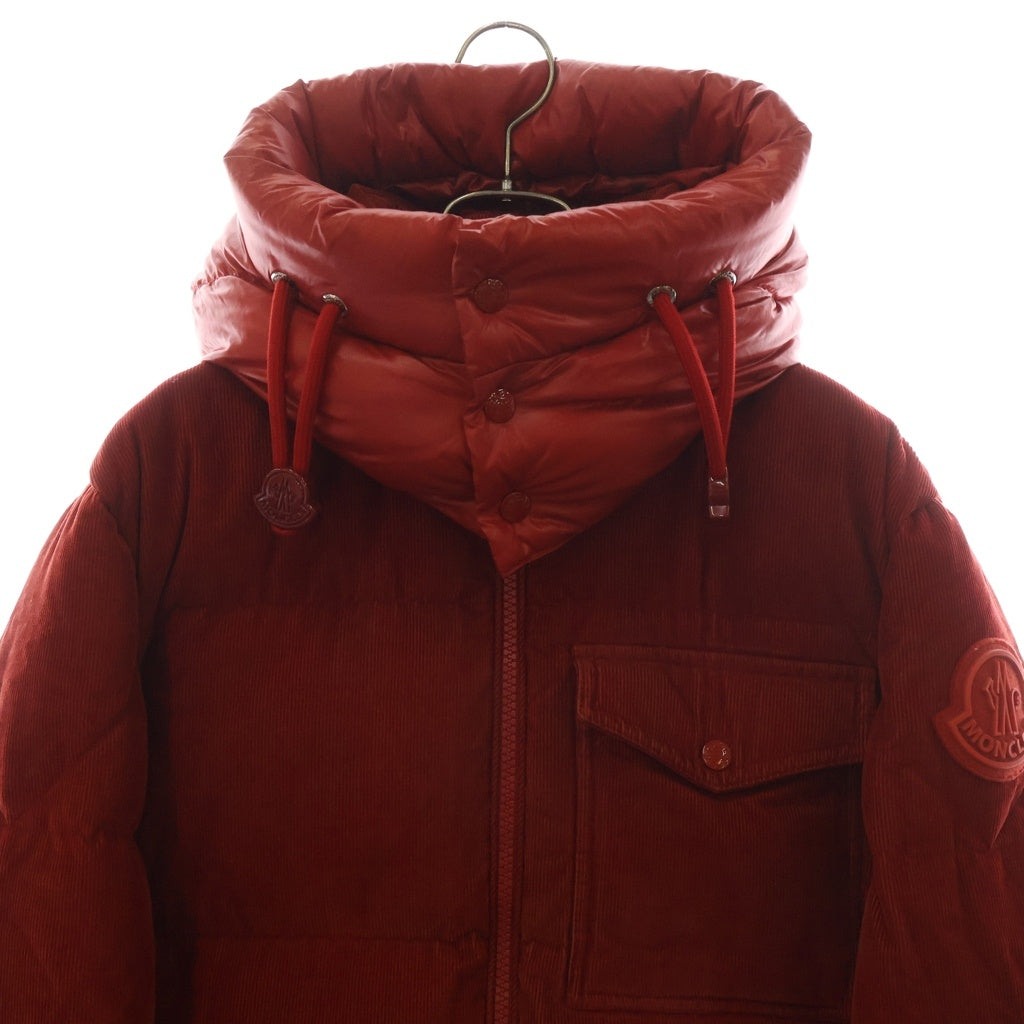 MONCLER(モンクレール) コーデュロイ ポケット ダウンジャケット レッド #1
