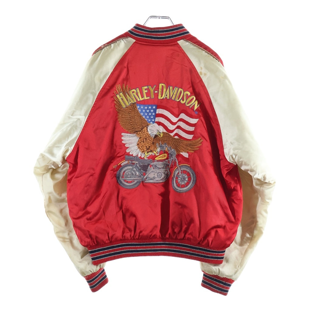 HARLEY DAVIDSON(ハーレーダビッドソン) ジップアップ スタジアムジャケット レッド